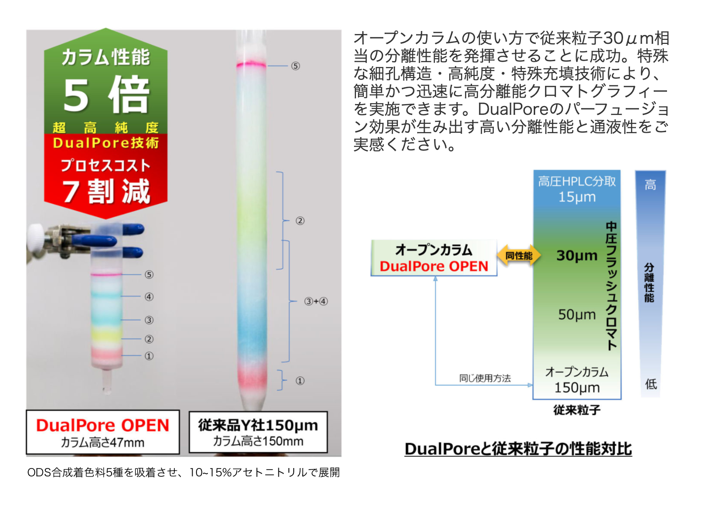 DualPore™ 中低圧Flashクロマトグラフィー用カラム